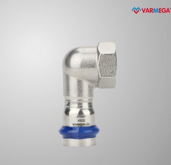 Фитинг Varmega Угольник раструбный Inox Press с внутренней резьбой 22x1/2" VM714002204