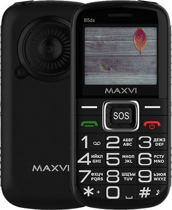 Кнопочный телефон Maxvi B5ds (черный)