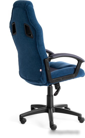 Кресло TetChair Driver (флок/ткань, синий/серый)
