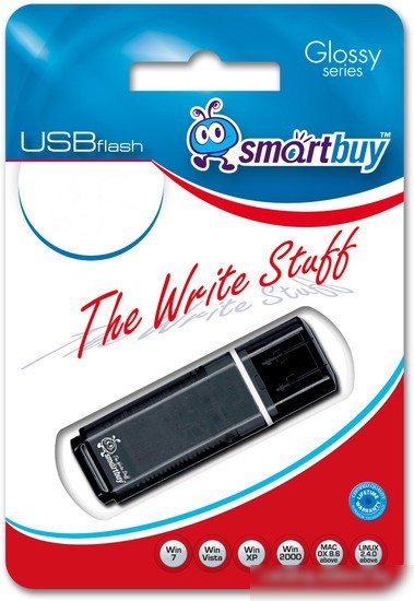 USB Flash Smart Buy Glossy Black 16GB (SB16GBGS-K)
