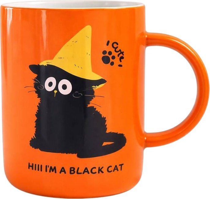 Кружка ILikeGift Черный котик YX726C-04