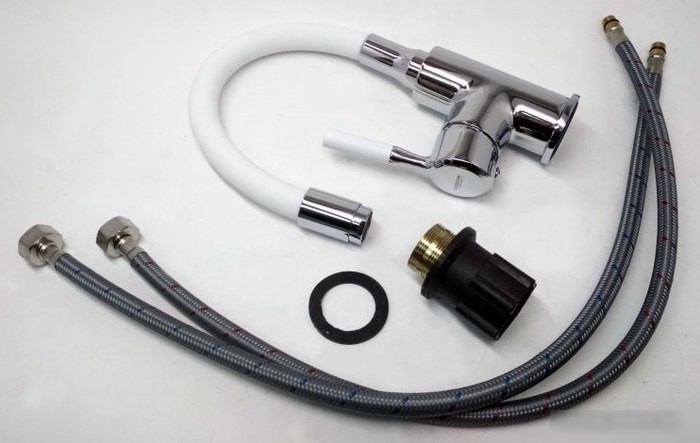 Смеситель Ledeme L1399-3 (хром/белый)