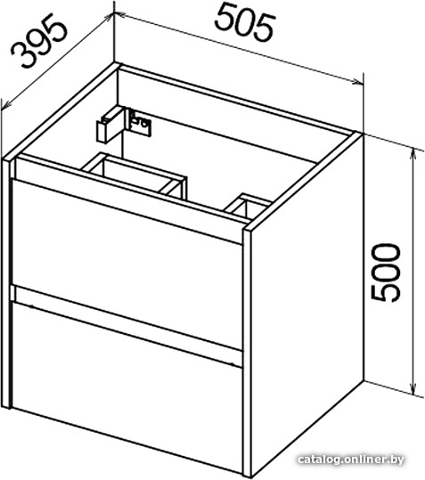 BelBagno Тумба под умывальник Kraft 39-500/390-2C-SO-RT (rovere tabacco)