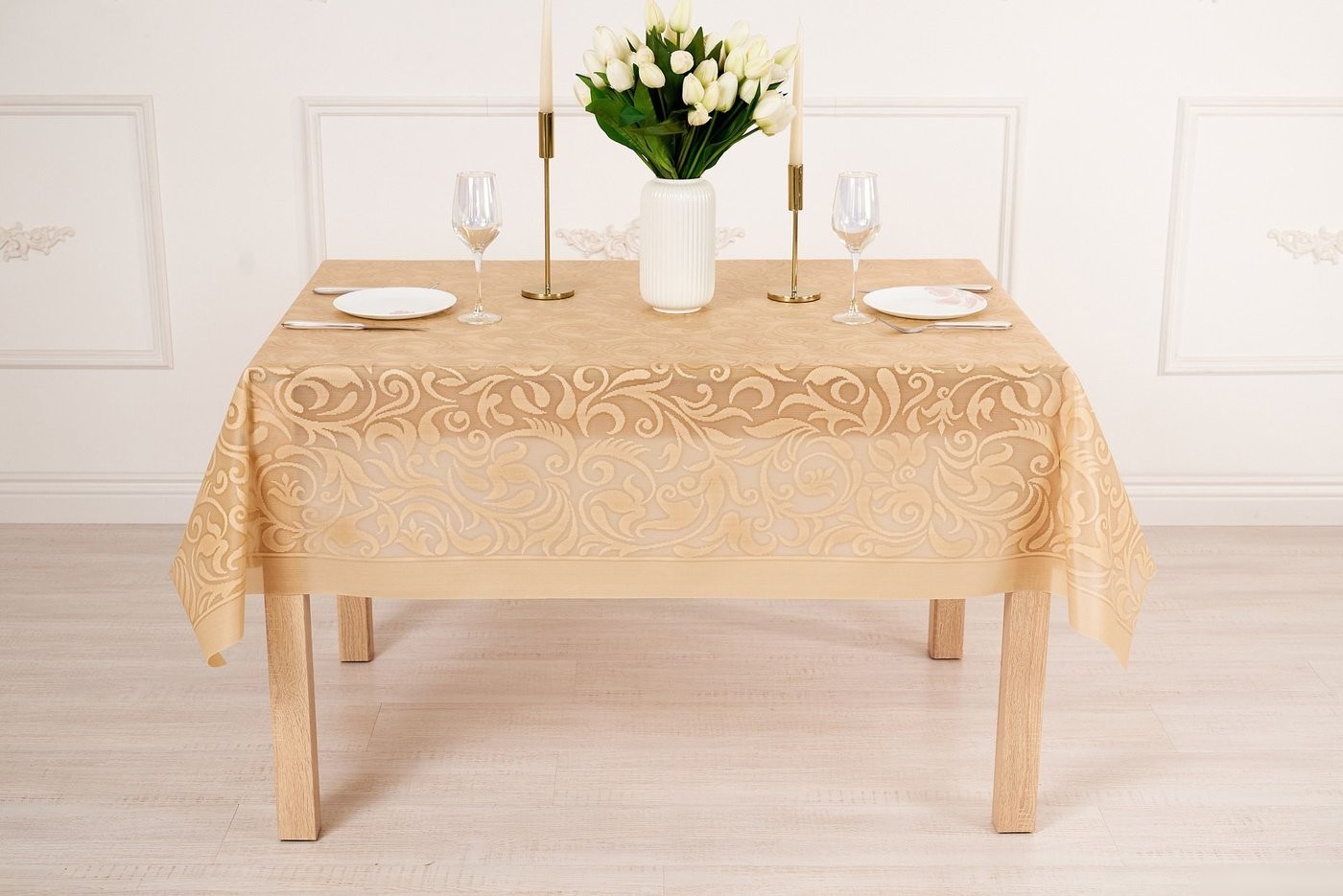 Скатерть Stolima Pina Lace 7005 Вензель (220x140)