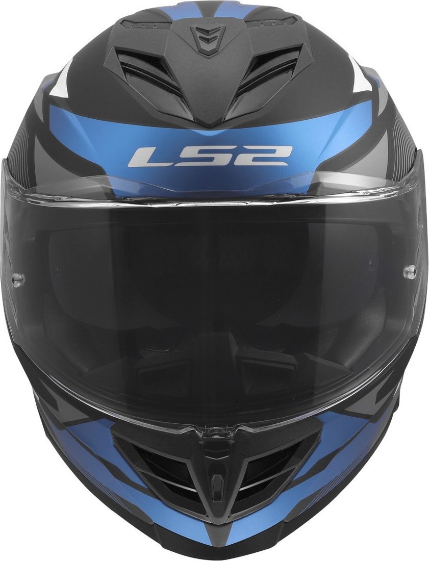 Мотошлем LS2 FF818 Storm III Komai (XL, черный/синий)