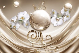 Фотообои Vimala Шар и орхидеи 270x400