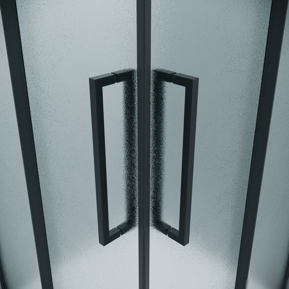 Душевой уголок Grossman Cosmo 90x90x195 300.K33.02.9090.21.02 (черный матовый/шиншилла стекло)