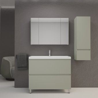 Symbolite Тумба под умывальник Манхэттен 100 Plus 2 ящика (олива)
