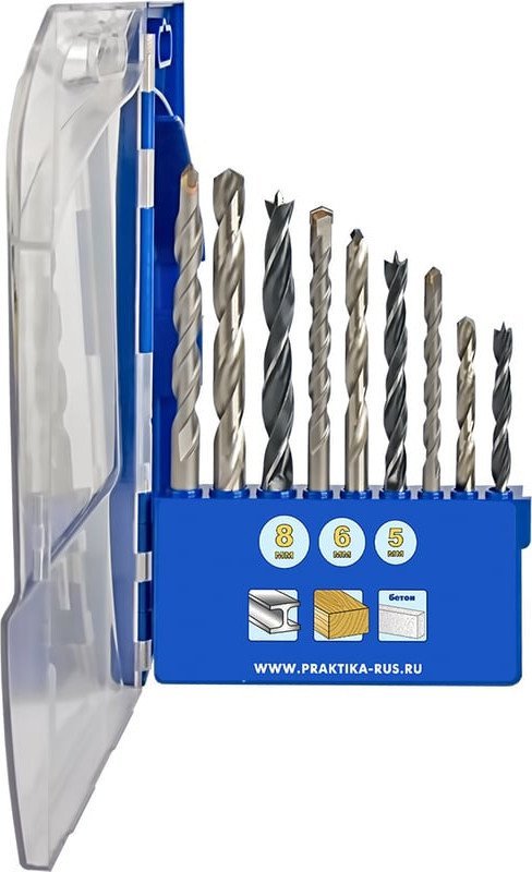 Набор сверл Практика Профи 640-384 (9 шт)