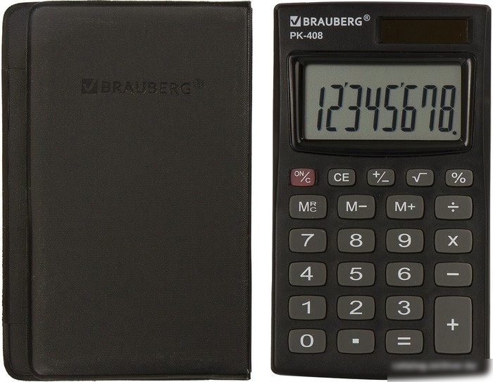 Калькулятор BRAUBERG PK-408-BK 250517 (черный)