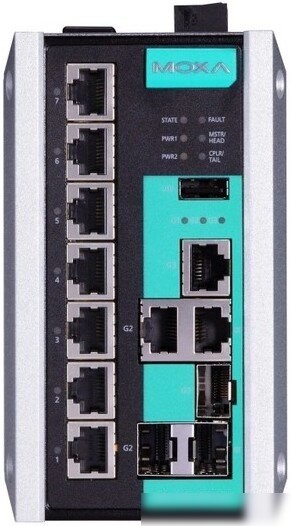 Управляемый коммутатор 2-го уровня Moxa EDS-510E-3GTXSFP-T