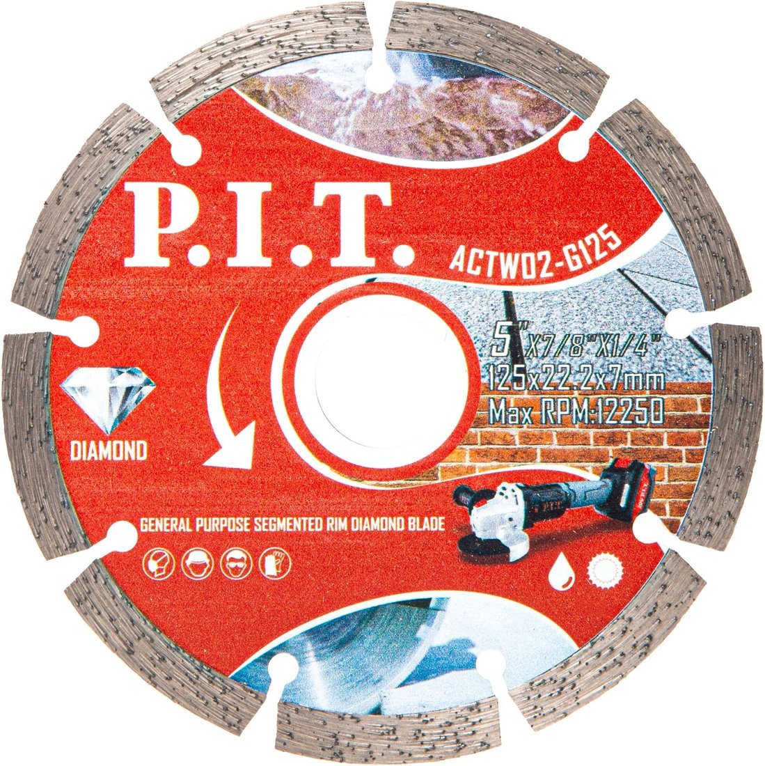 Отрезной диск алмазный P.I.T. ACTW02-G125