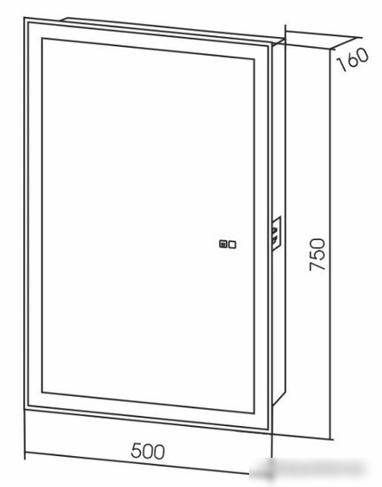 Silver Mirrors Шкаф с зеркалом Киото-2 50 R LED-00002681