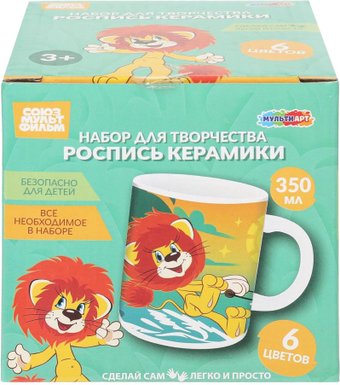 Набор для рисования MultiArt Кружка для росписи Союзмультфильм Львенок и Черепаха MUG-129502
