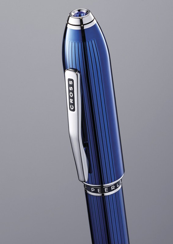 Ручка-роллер Cross Peerless Translucent Quartz Blue Engraved Lacquer AT0705-14 (синий)