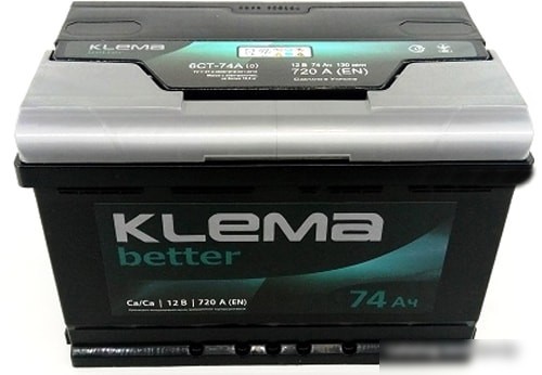 Автомобильный аккумулятор Klema Better 6CТ-74А(0) (74 А·ч)