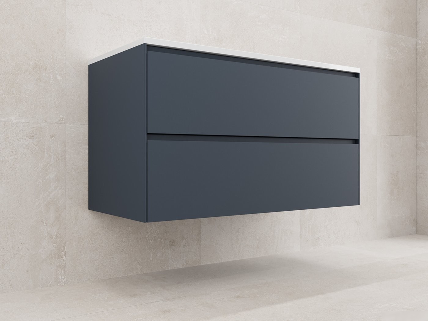 Symbolite Тумба под умывальник Лима 100 Line Plus 2 ящика (подвесная, графит)