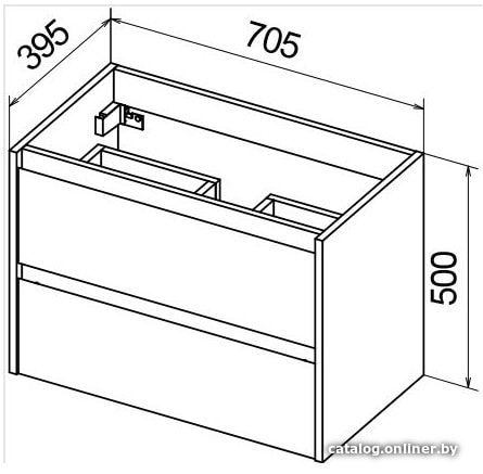 BelBagno Тумба под умывальник Kraft 39-700/390-2C-SO-RNN (rovere nebras.)