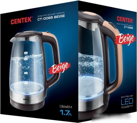Электрочайник CENTEK CT-0065 (бежевый)