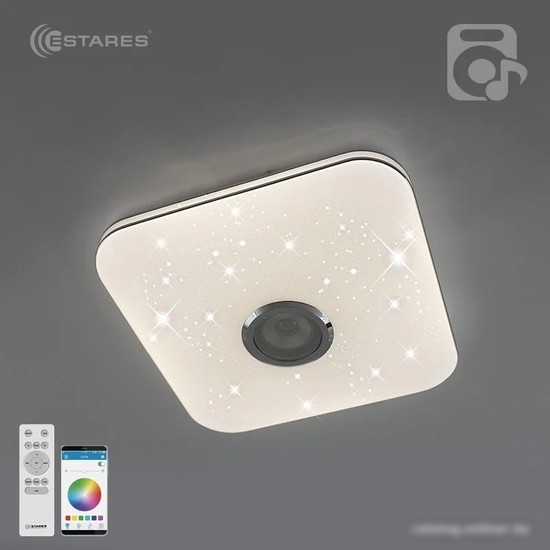 Светильник-тарелка Estares Music Rgb 40W S-APP-330-WHITE/CHROME-220-IP20