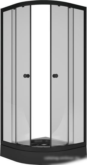 Душевой уголок Метакам Classic Black 90x90 ШПS_013572 (прозрачное стекло)