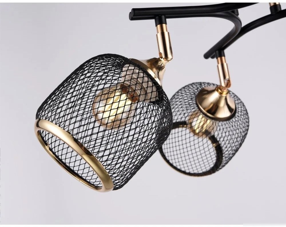 Люстра средней высоты Ambrella light Traditional TR80177/4 BK/FGD (черный/золото)
