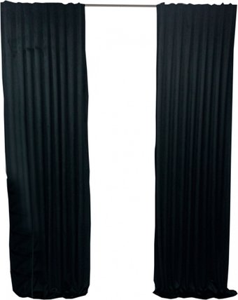 Комплект штор Модный текстиль 112MTBARHAT40 (250x200, 2шт, черный)