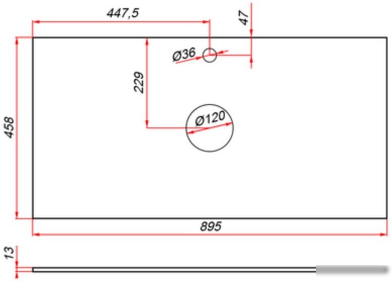 ЗОВ Столешница 13 CKP13W895458C2 (белый)