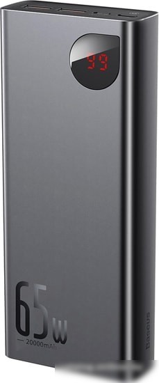 Портативное зарядное устройство Baseus Adaman Metal Digital Display PPIMDA-D01 20000mAh (черный)