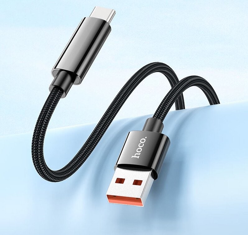 Кабель Hoco U125 USB Type-A - USB Type-C (1.2 м, черный)