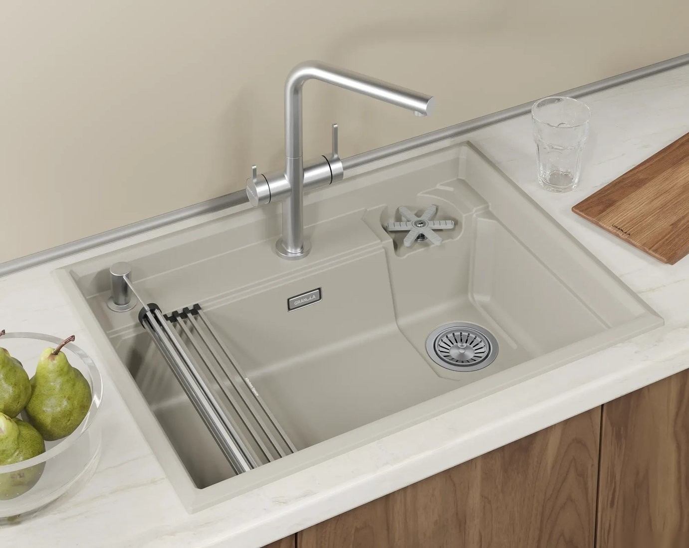 Кухонная мойка Granula KS-7308R (креман)