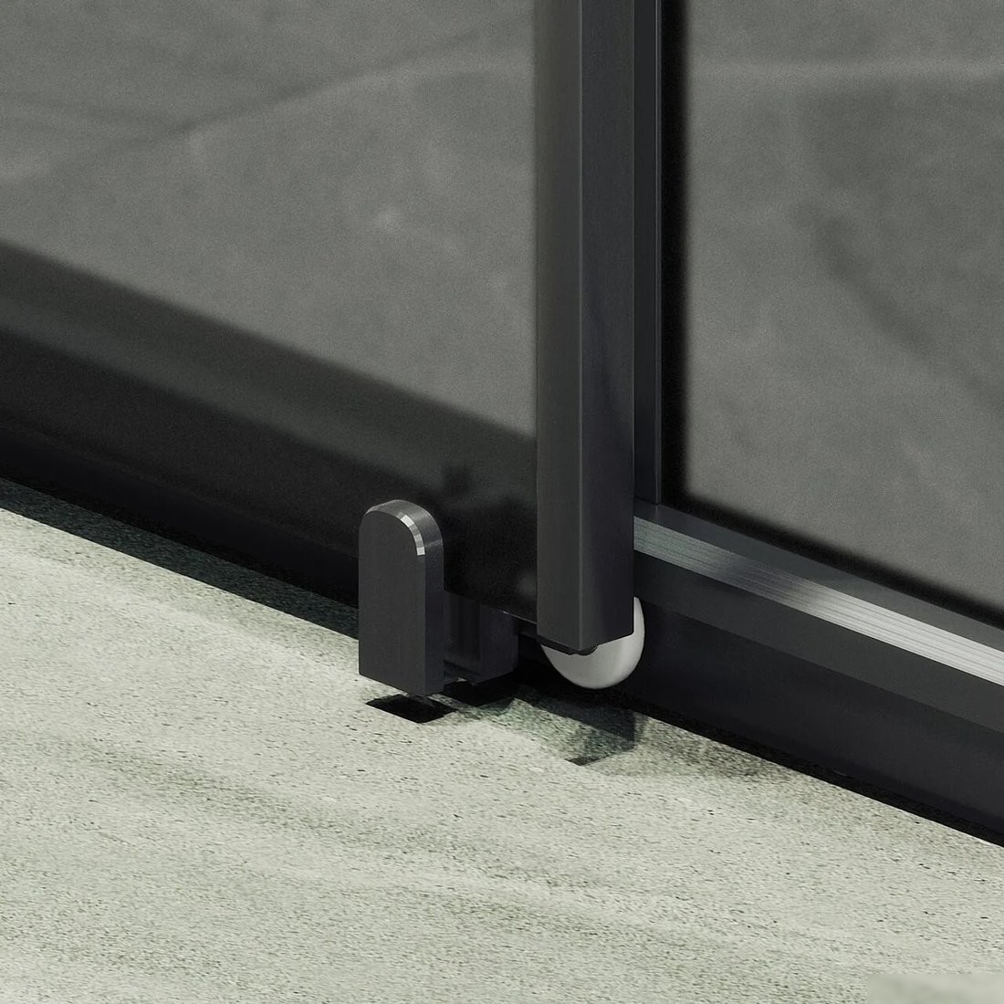 Душевая дверь MaybahGlass 195x120 MGD-1288-6 (графит матовый/черный)
