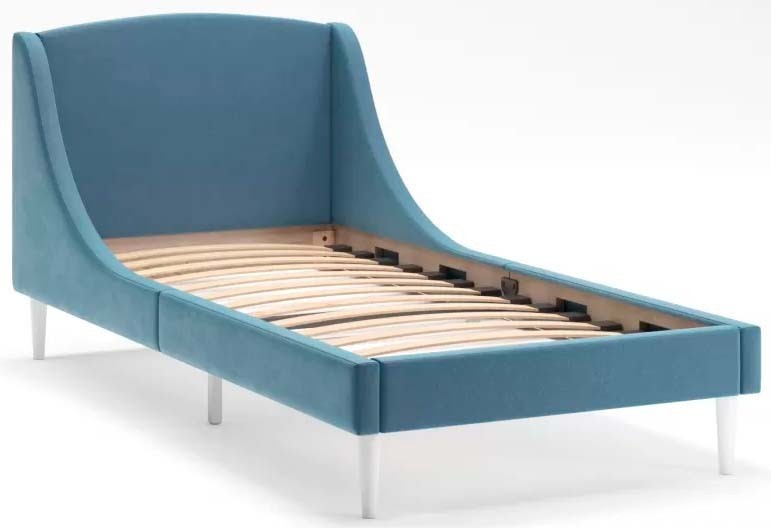 Кровать MONOFIX Лотти 90x200 (микровелюр/серый/голубой)