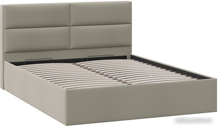Кровать Трия Глосс универсальный тип 1 с ПМ 160x200 (велюр мокко темный)