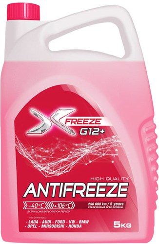 Антифриз X-Freeze G12+ 5кг