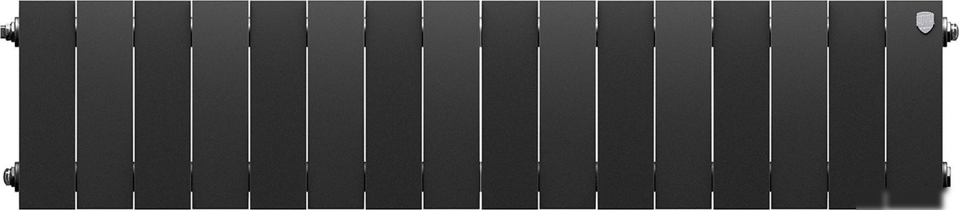 Биметаллический радиатор Royal Thermo PianoForte 200 Черный - 16 секций