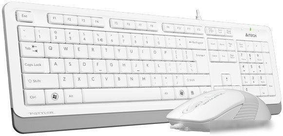 Клавиатура + мышь A4Tech Fstyler F1010 (белый/серый)