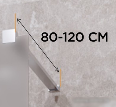 Душевая стенка Radomir Walk-in G1 100x200 1-10-0-0-0-1891 (матовое стекло)