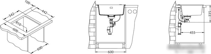Кухонная мойка Alveus Quadrix 50 (галька)