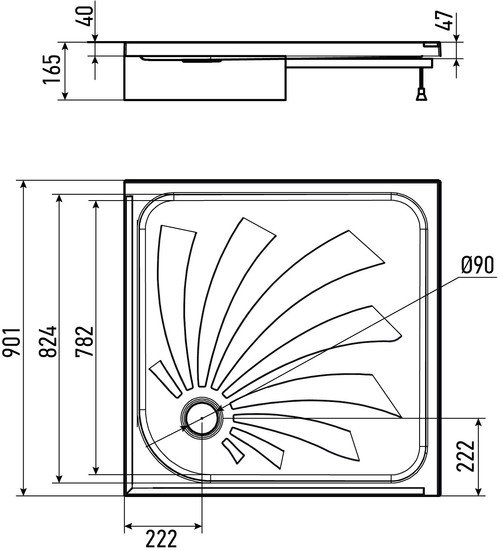 Душевая кабина Alex Baitler AB9017H-2 90x90
