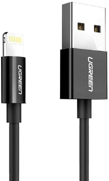 Кабель Ugreen US155 80823 USB Type-A - Lightning (2 м, черный)