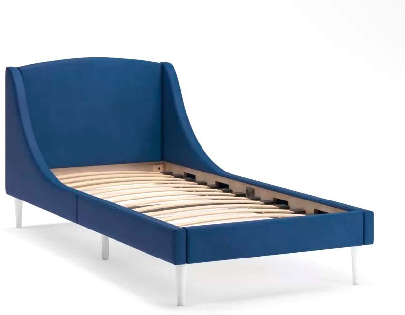 Кровать MONOFIX Лотти 90x200 (микровелюр/синий)