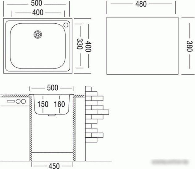 Кухонная мойка Ukinox Классика CLM500.400 T6C 1C