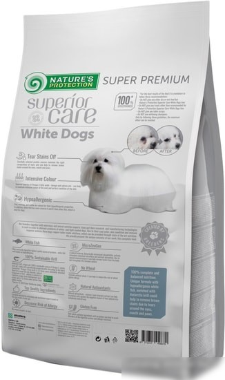 Сухой корм для собак Nature's Protection Superior Care White Dogs GF White Fish Adult Small & Mini 1.5 кг