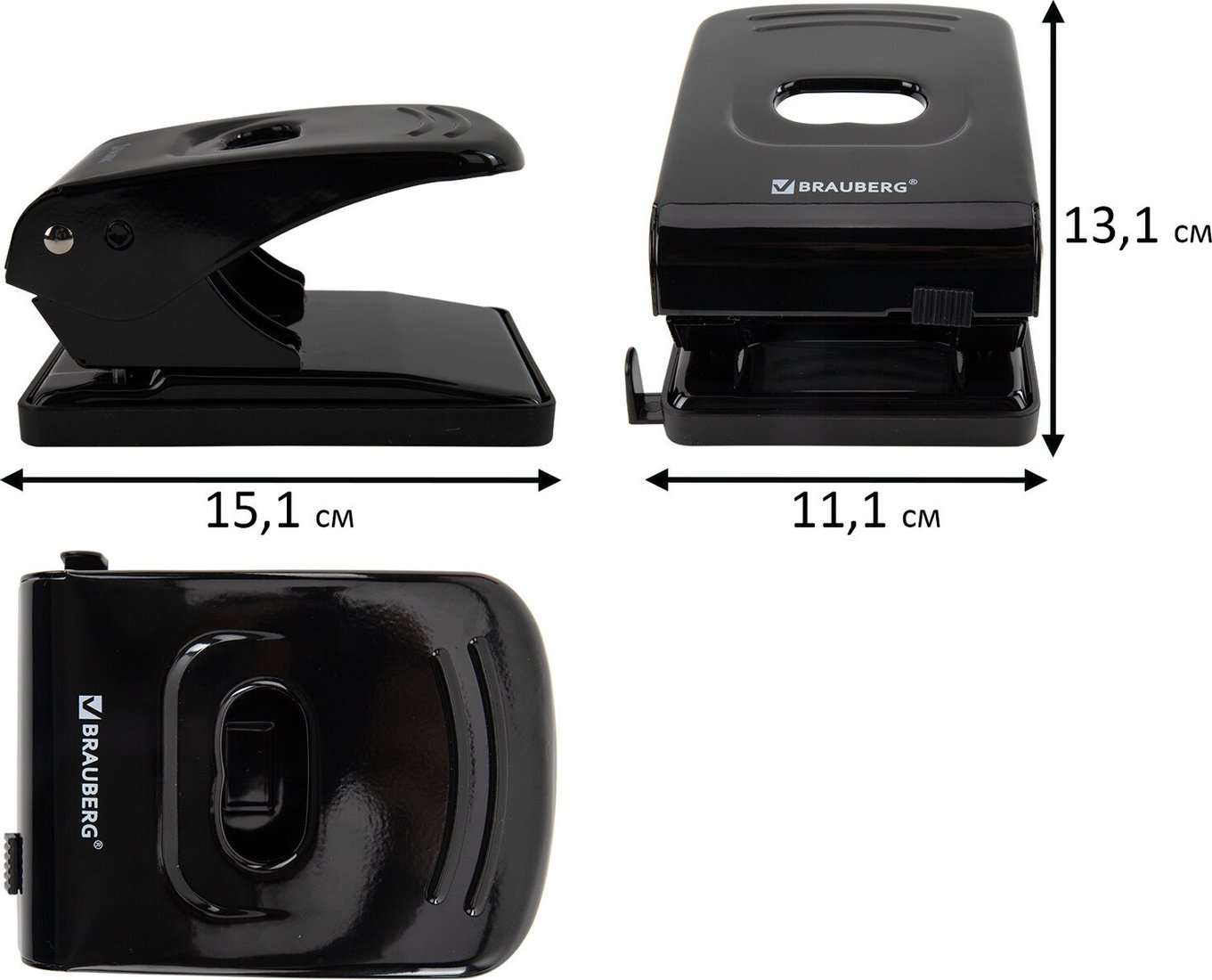 Дырокол BRAUBERG Office Style 273955 (черный)