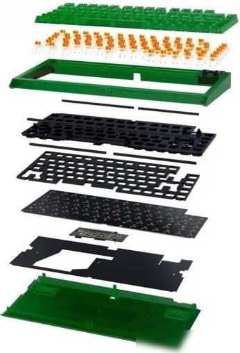 Клавиатура Razer BlackWidow V4 75% Phantom Edition (зеленый, нет кириллицы)