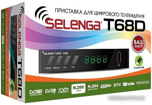 Приемник цифрового ТВ Selenga T 68D
