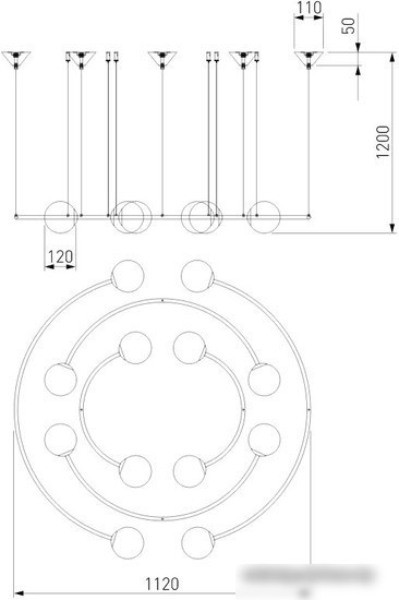 Подвесная люстра Bogate's Brook 360/12