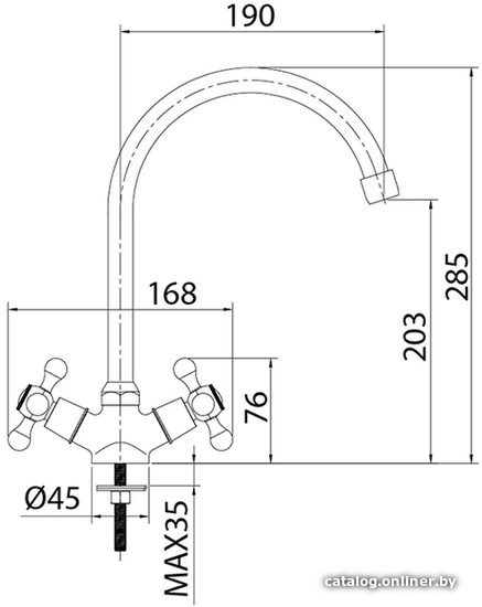 Смеситель Milardo Duplex DUPSB0JM05
