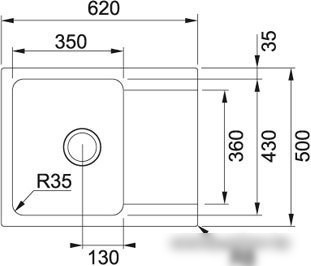 Кухонная мойка Franke Orion OID 611-62 114.0443.355 (белый)